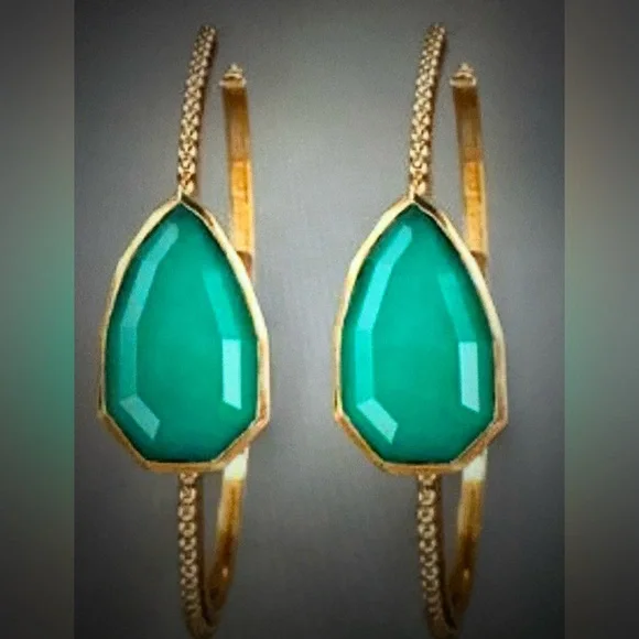 Stephen Dweck Cathedral Green Chalcedony Earrings - Picture 2 of 6